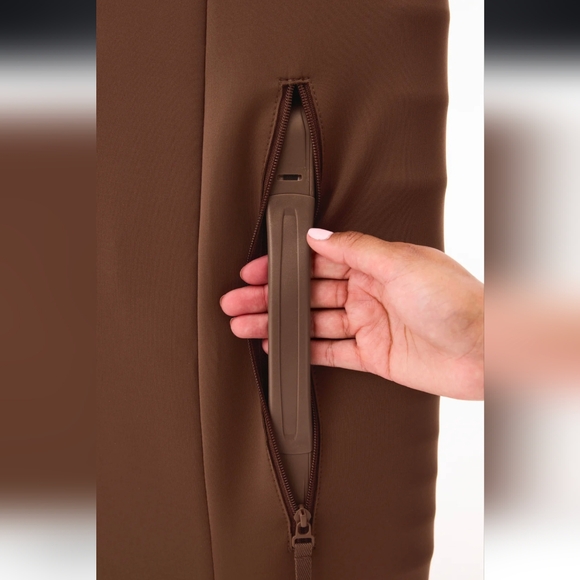 BEIS The Medium Check-In Luggage Cover in Maple - Picture 7 of 9